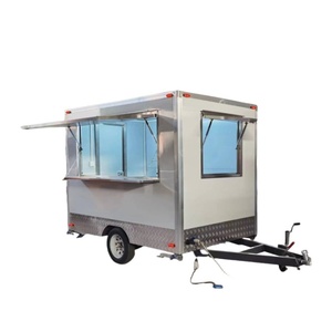 2025 Camión de cocina móvil de lujo en forma de caja Remolque para servir café de comida rápida con Tuk de fibra de vidrio para servir helado de caramelo - Product Image 1