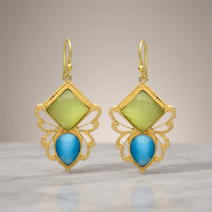 Pendientes Colgantes Hechos a Mano de Latón Chapado en Oro con Diseño de Mariposa, Estilo Étnico, para Regalo de Boda, Compromiso o Fiesta, Estilo Indio - Product Image 3