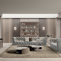 Foshan High-End Italienisches Designer Wohnzimmer Sofa Set aus Echtleder für Villen – Modern & Luxuriös
