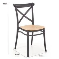 Fournisseur de chaises de banquet en plastique modernes, prix bas, chaise d'extérieur en PP, chaise en rotin plastique empilable, couleur personnalisée