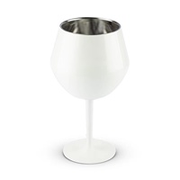 Nouveauté : Gobelet à vin en acier inoxydable à double paroi de 14 oz avec poignée amovible, logo personnalisable