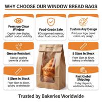 Sac en papier kraft pour l'emballage alimentaire, idéal pour les sandwichs, le pop-corn et le pain – Personnalisable