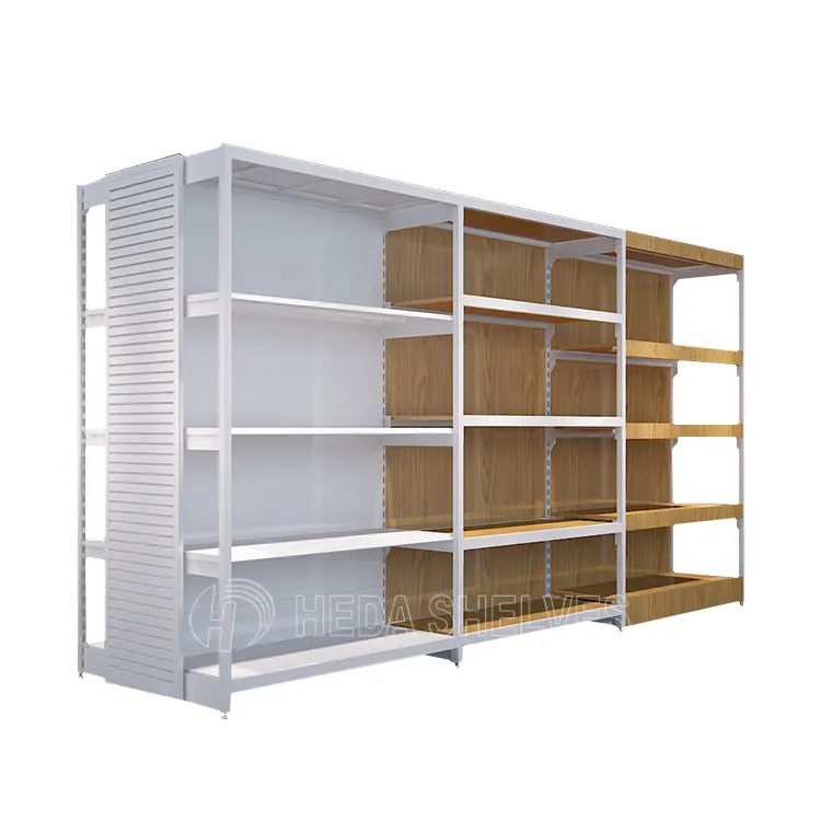 standard quality supermarket wall shelves four sided display gondola from CE manufacturer