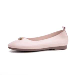 Scarpe da donna cinesi fabbrica OEM ODM in vera pelle stile da passeggio morbide da donna scarpe basse da balletto slip on scarpe basse con tacco basso da donna - Product Image 1