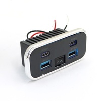 Siège de camping-car marin personnalisé 12V 24V avec port USB intégré, prise de chargeur avec interrupteur, double USB-A 18W, double USB-C 20W