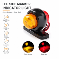 Nouvelles feux de position latéraux LED ENSAITE 12-24V, feux de gabarit ronds ambre et rouges pour camion, remorque, poids lourd, bus, caravane, camping-car, étanches