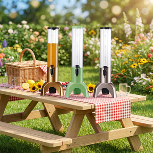 Distributeur de boissons en plastique de qualité alimentaire 3L avec système de refroidissement intégré par tube à glace, certifié ISO CE, pour table de restaurant - Product Image 2