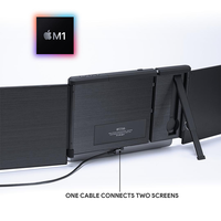 Moniteur de jeu portable Eloam 11,6 pouces 60 Hz FHD IPS, écran triple moniteur, temps de réponse de 5 ms, design sans cadre, 99 % de couleurs sRGB