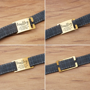 Étiquette d'identification de chien de compagnie de luxe personnalisée <span class=keywords><strong>Code</strong></span> QR vierge Traction Silicone dentelle décoration animal à la mode pour chiens chats - Product Image 2