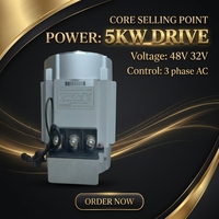 Moteur AC programmable 5KW 48V et contrôleur AQH5-4001B.01 pour pièces détachées de voiturette de golf Bintelli EXCAR