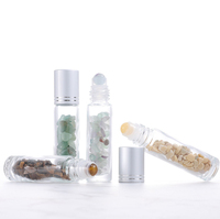 Belle poursuite attente bouteille d'huile essentielle 10ml rouleau sur bouteille clair huile essentielle parfum pierres précieuses rouleau boule bouteille