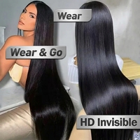 Perruques en cheveux humains HD effet seconde peau, ultra-lisses, avec ligne de cheveux naturelle, double densité, cuticules alignées, pré-épilées, sans colle