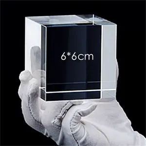 Großhandel hochwertige leere K9 Kristall würfel benutzer definierte 3D-Lasergravur Foto für Souvenir Geschenk Kristall block