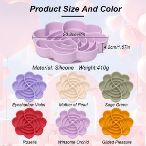 Mangkuk Makan Anjing Bulat Anti Makan Cepat Grosir Dropship + Alas Jilat Kucing Silikon Non-Toksik dengan Alas Hisap - Product Image 6