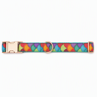 Collier pour chien et chat à motif écailles de sirène vibrant, rembourré pour plus de confort, boucle à dégagement rapide or rose, anneau en D réglable, tailles S, M, L