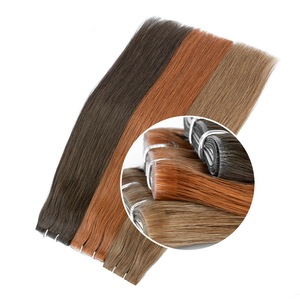 14-28 pollici senza soluzione di continuità 100 grezzo doppio disegnato tessuto di capelli umani invisibile lungo nastro di trama nelle estensioni dei capelli - Product Image 3