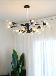 <span class=keywords><strong>Prix</strong></span> de gros faible boule de verre art lustre noir chambre lumière minimaliste moderne - Product Image 2