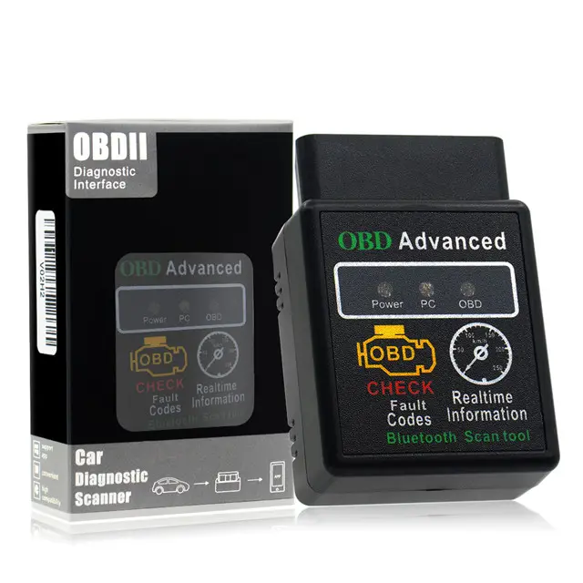 Yüksek kaliteli HHOBD gelişmiş ELM327 OBD2 V2.1 kod okuyucu tarayıcı araç teşhis aracı ELM 327 V2.1 V1.5