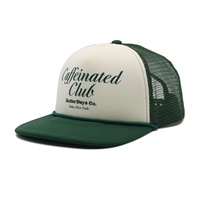 Gorra Trucker de Malla y Espuma de Alta Calidad con 6 Paneles, de Mezclilla y Terciopelo, Personalizada con Logotipo por Sublimación de Dos Tonos y Cuerda, para Alto Rendimiento