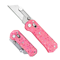 Couteau de poche pliable EDC pour l'extérieur, lames détachables en acier 5Cr, couteau utilitaire avec clip de poche et lames de rechange