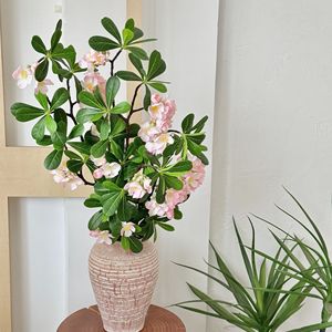 Flores Artificiales de Pittosporum, Arreglo Floral de Seda Blanca y Rosa para Decoración del Hogar, Accesorios para Bodas - Product Image 3