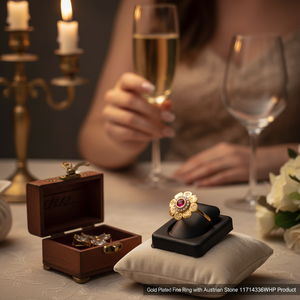 Gold Plated <b>Fine</b> <b>Ring</b> with Austrian Stone 11714336WHP Product - Product Image 3