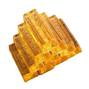 Tian Hu Imitation Gold Bar <b>Small</b> Size Yellow Crystal Ornament <b>Gift</b> For Home Decor - Product Image 5