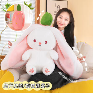 Juguetes de <span class=keywords><strong>peluche</strong></span> de conejo blanco-venta al por mayor de nuevos animales de <span class=keywords><strong>peluche</strong></span> "Conejo transformado de fresa" juguetes de <span class=keywords><strong>peluche</strong></span> Fábrica al por mayor - Product Image 5