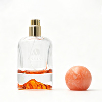 Flacon de parfum en verre vide cylindrique de 50 ml avec bouchon rond et col serti, personnalisable, vente en gros par Anding Supplier