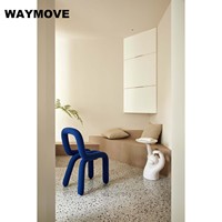 Ensemble de meubles de cuisine WAYMOVE au design moderne, écoresponsable, avec base d'évier en panneau mélaminé, meuble contemporain et robinet en acrylique à charnière