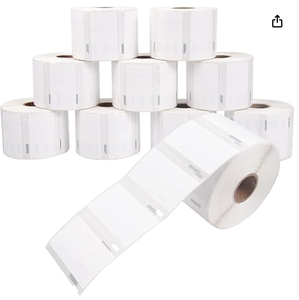 Étiquettes thermiques compatibles DYMO 2-1/4"x1-1/4" noires, résistantes à l'eau, pour l'expédition et l'impression de codes-barres - Product Image 2