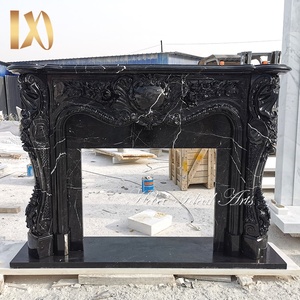 Marco de <span class=keywords><strong>Chimenea</strong></span> de Mármol Negro Estilo Inglés Ideal Arts, <span class=keywords><strong>Chimenea</strong></span> de <span class=keywords><strong>Piedra</strong></span> <span class=keywords><strong>Negra</strong></span> Antigua en Venta - Product Image 1