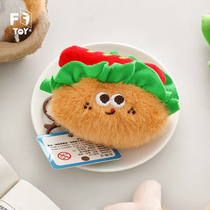 Mini jouets alimentaires en peluche Hamburger Hot Dog frites <span class=keywords><strong>poulet</strong></span> <span class=keywords><strong>cuisse</strong></span> pain porte-clés pour fête anniversaire cadeaux sac à dos accessoires - Product Image 6