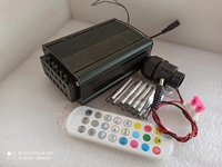 Kit d'éclairage LED à fibres optiques DIY 18W 36W avec application, effet étoile filante et météore pour toit et plafond de voiture