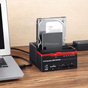 เครื่องคัดลอกข้อมูลแบบออฟไลน์ 2 IDE & Hdd Docking Station MS M2 XD TF Card SATA+ ช่องใส่ฮาร์ดดิสก์คู่ขนาด 2.5" 3.5" เครื่องคัดลอกข้อมูลฮาร์ดดิสก์ IDE กล่องใส่ฮาร์ดดิสก์ - Product Image 1