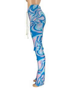 2021 trend Increspato Sudore Jogging <span class=keywords><strong>Pantaloni</strong></span> Tie Dye Tasca Tratto Inferiore Delle Donne di <span class=keywords><strong>Velluto</strong></span> di Spessore Impilati Jogging <span class=keywords><strong>Pantaloni</strong></span> - Product Image 4