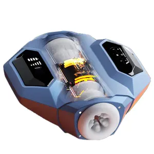 Galaxy Battleship Male Masturbator Telescopic Clip Suction Heating Intelligent Variable Speed Dual Channel Double Stimulation