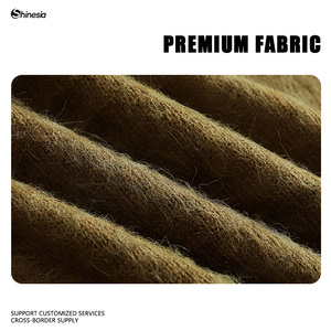 OEM Mode Chunky Heren Breiwerk Trui Op Maat Gemaakt Patronen LOGO Heren Winter Ronde Hals Oversized Pullover Pluizige Mohair Brei Trui - Product Image 4