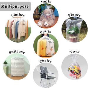 Bolsas de almacenamiento de plástico transparente extragrandes Embalaje de plástico grande Gigante Jumbo Bolsas de almacenamiento de plástico enormes para equipaje, Maleta - Product Image 4