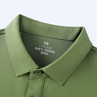 Polos Personalizados para Hombre, Mezcla de Algodón Elástico, Cuello a Rayas en Contraste, Polos Casuales Unisex para Equipos Empresariales