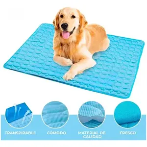 Washable Portable Cooling <b>Pad</b> <b>Mat</b> for Dogs, Summer <b>Pet</b> <b>Mats</b> in Solid Color, Made of Polyester, Hand Washable, Round Shape, Ideal - Product Image 1