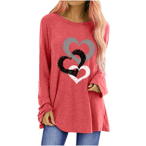 T-shirt débardeur sans manches à imprimé trois cœurs pour femmes - Product Image 5