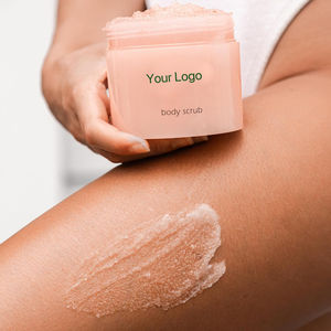 ครีมสครับผิวสีชมพูสีชมพูอ่อนโยนครีมสครับผิวมังสวิรัติครีมบำรุงผิวของขวัญสำหรับการดูแลความงามที่สะอาดมีส่วนผสมของนม - Product Image 3