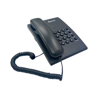 Téléphone filaire analogique de base Excelltel RJ11 PA146 pour hôtel et bureau, noir/blanc, sans messagerie vocale, fabriqué en Chine