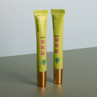 Tube cosmétique en plastique PE de haute qualité, souple et compressible avec tête de massage, 12g 15g 20g 25g, crème pour les yeux, baume à lèvres, emballage personnalisé