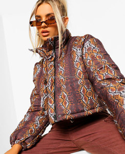 Chaqueta Acolchada Regular para Mujer, Parka Cálida de Invierno, Abrigo Corto de Moda, Manga Larga, Cierre de Cremallera, Resistente al Viento, Transpirable, Forro de Piel Sintética - Product Image 4