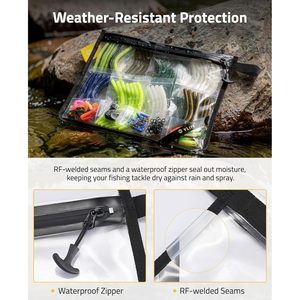CVLIFE Soft Plastic Tackle Bag 2-Pack Fishing <b>Gear</b> Organizer With Webbing Handle For 3600 And 3700 Tackle <b>Box</b> Footprints - Product Image 2