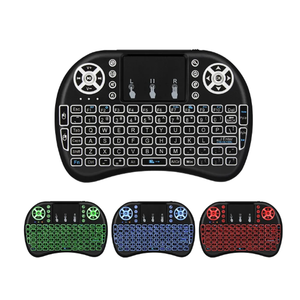 <span class=keywords><strong>Clavier</strong></span> sans fil I8 mini rétroéclairé coloré avec pavé tactile, télécommande, souris aérienne 2,4 GHz pour ordinateur portable et boîtier TV - Product Image 1