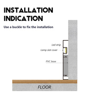 Plinthe LED avec éclairage intégré, plinthe en aluminium avec éclairage LED