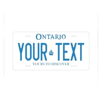 Plaque d'immatriculation en aluminium gravée sur mesure pour l'Ontario, Canada, plaque réfléchissante en métal pour voiture